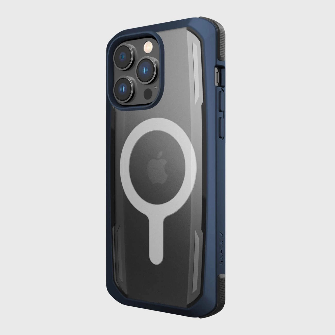 Raptic X-Doria Secure Case für iPhone 14 Pro Max mit gepanzerter MagSafe-Hülle blau