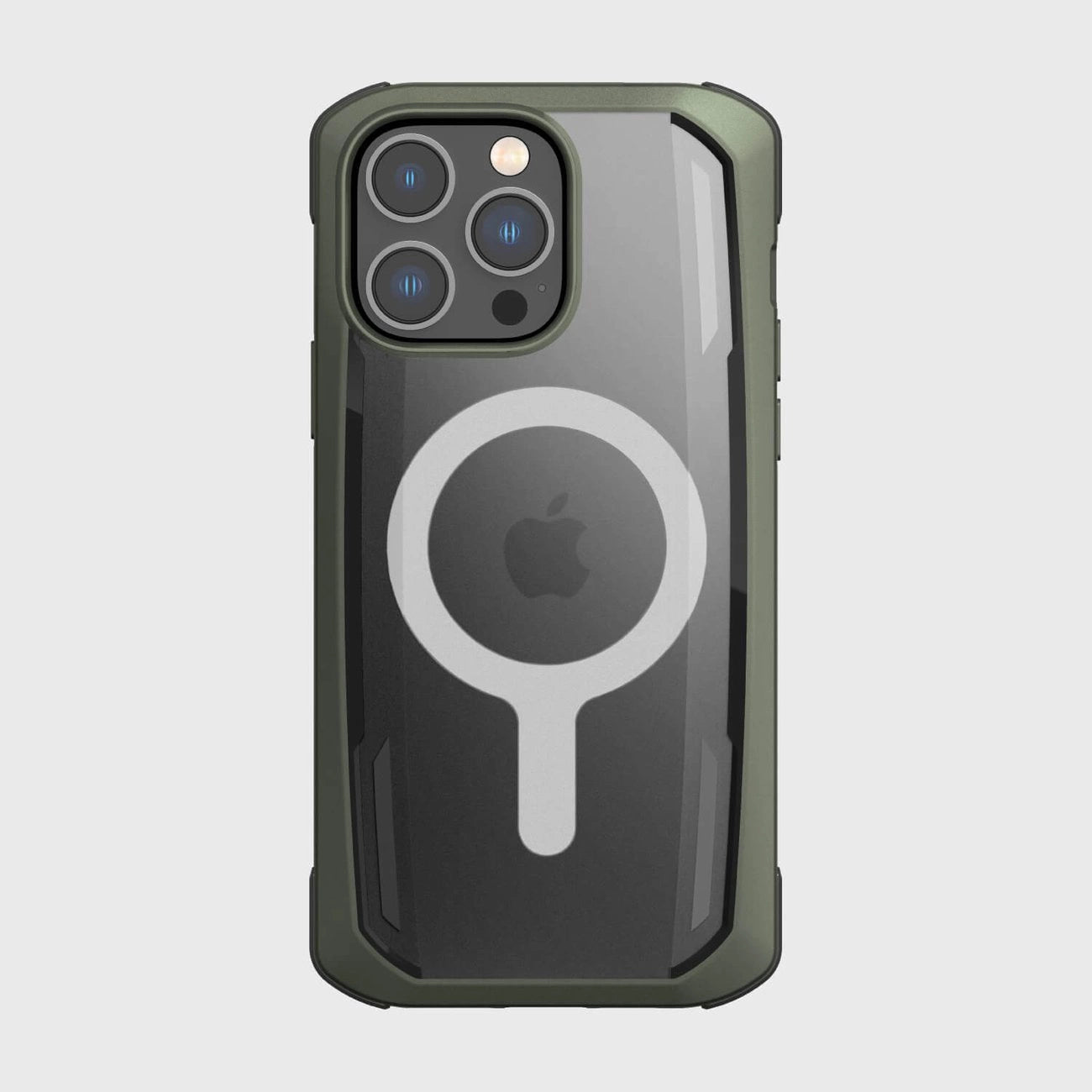 Raptic X-Doria Secure Case für iPhone 14 Pro Max mit gepanzerter MagSafe-Hülle grün