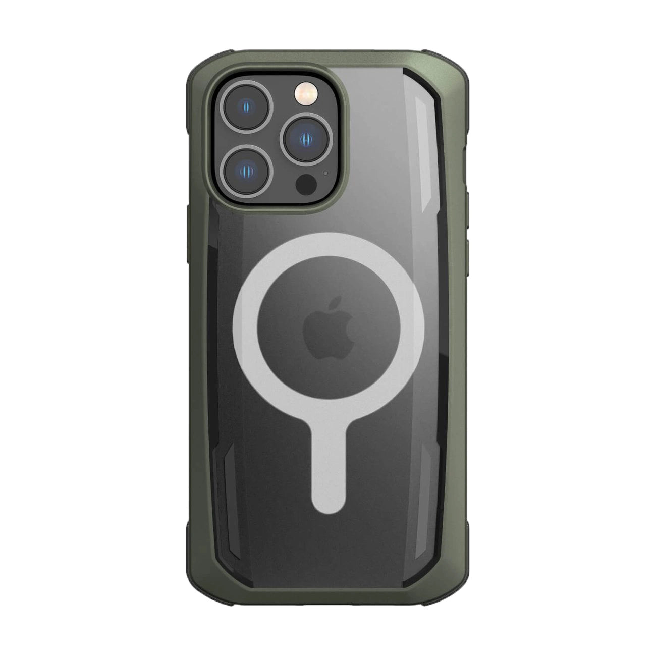 Raptic X-Doria Secure Case für iPhone 14 Pro Max mit gepanzerter MagSafe-Hülle grün