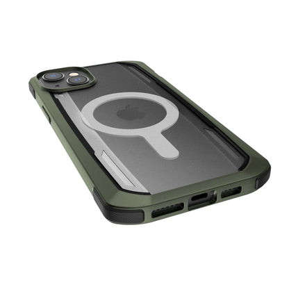 Raptic X-Doria Secure Case für iPhone 14 Pro Max mit gepanzerter MagSafe-Hülle grün
