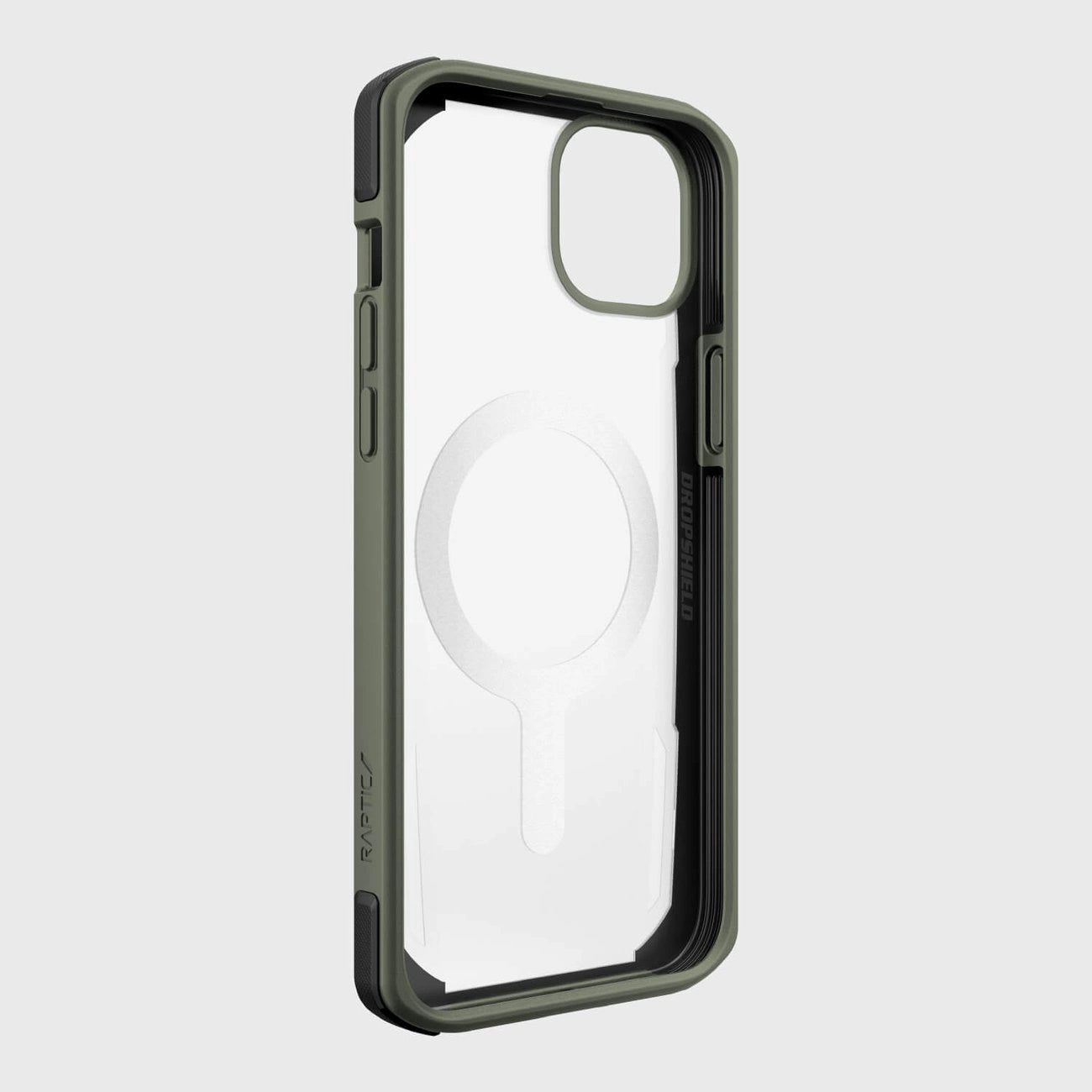 Raptic X-Doria Secure Case iPhone 14 Plus mit gepanzerter MagSafe-Hülle grün