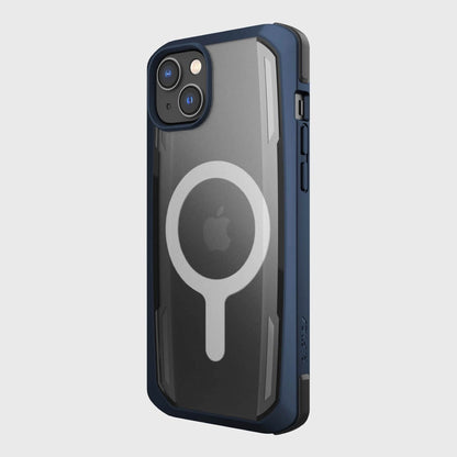 Raptic X-Doria Secure Case iPhone 14 mit gepanzerter blauer MagSafe-Hülle