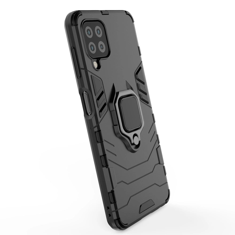 Ring Armor robuste Kickstand TPU/PC Panzer Handyhülle Hard Case für Samsung Galaxy A22 4G blau