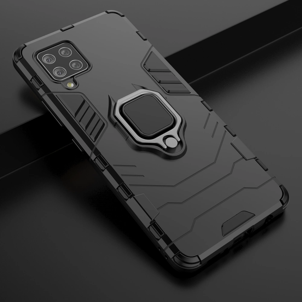 Ring Armor robuste Kickstand TPU/PC Panzer Handyhülle Hard Case für Samsung Galaxy A42 5G schwarz