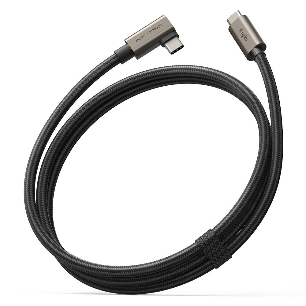 Ringke 3.2 Gen. 2x2 USB-C, PD 3.1 240W 1m abgewinkeltes Kabel - schwarz