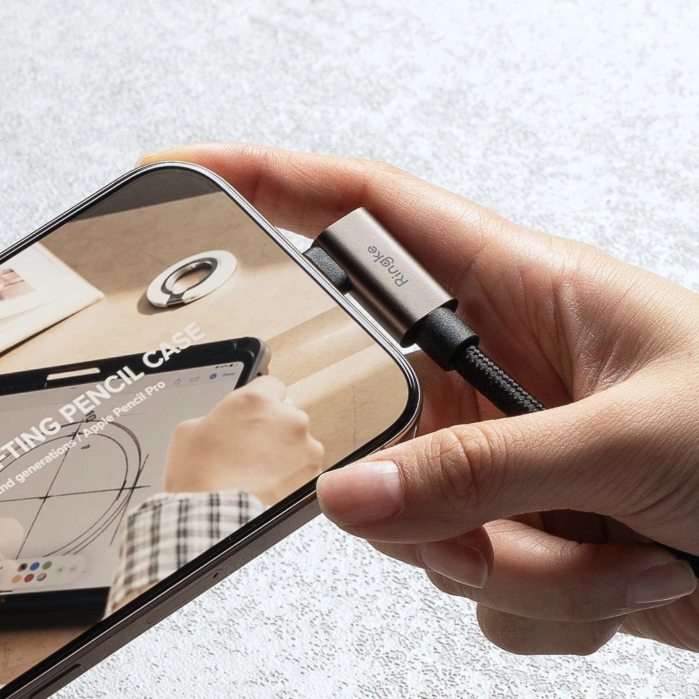 Ringke 3.2 Gen. 2x2 USB-C, PD 3.1 240W 1m abgewinkeltes Kabel - schwarz