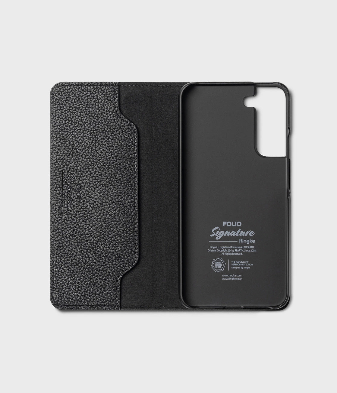 Ringke Folio Signature Flip Leather Case für Samsung Galaxy S22+ (S22 Plus) Schwarz (FSS118R262)