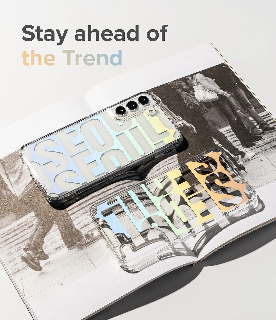 Ringke Fusion Design Armoured Case Cover mit Gelrahmen für Samsung Galaxy S22+ (S22 Plus) transparent (Floral) (F593R31)