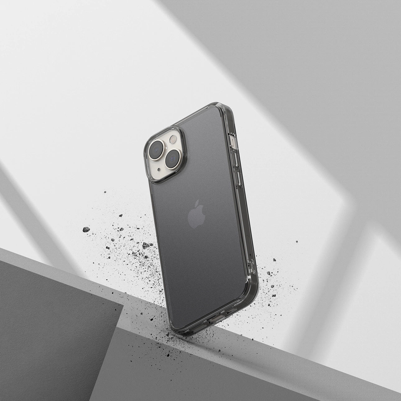 Ringke Fusion Matte Case iPhone 14 Plus Hülle mit Gelrahmen grau