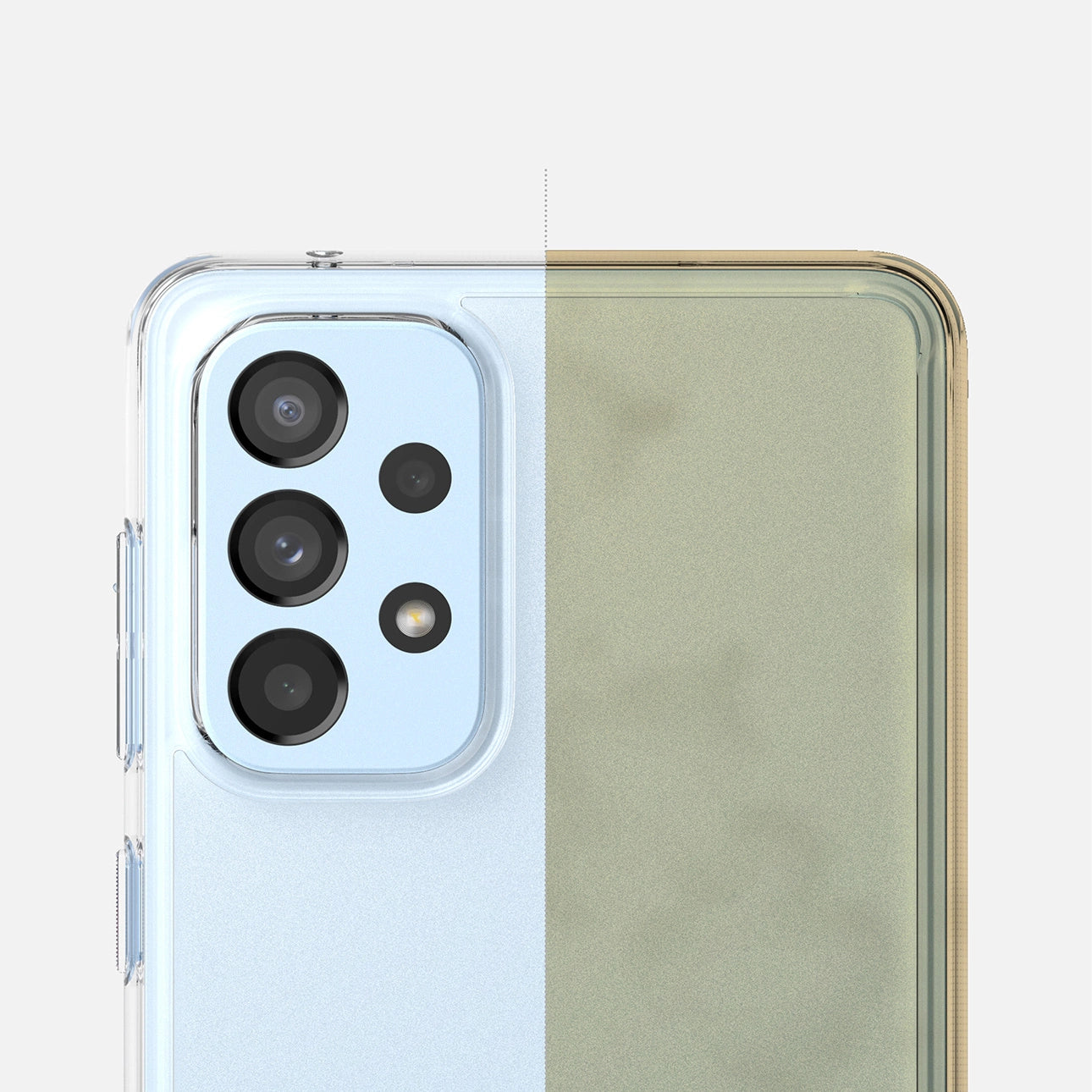 Ringke Fusion Matte TPU-Hülle mit Rahmen für Samsung Galaxy A73 durchscheinend