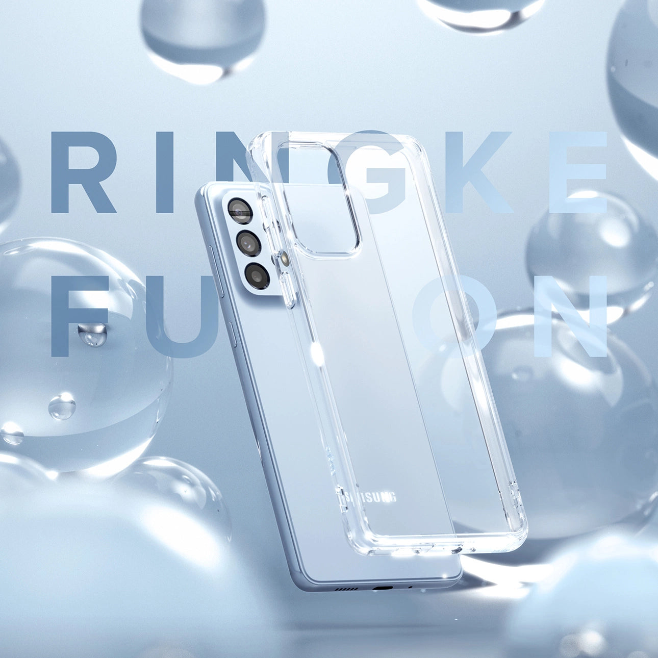 Ringke Fusion Matte TPU-Hülle mit Rahmen für Samsung Galaxy A73 durchscheinend