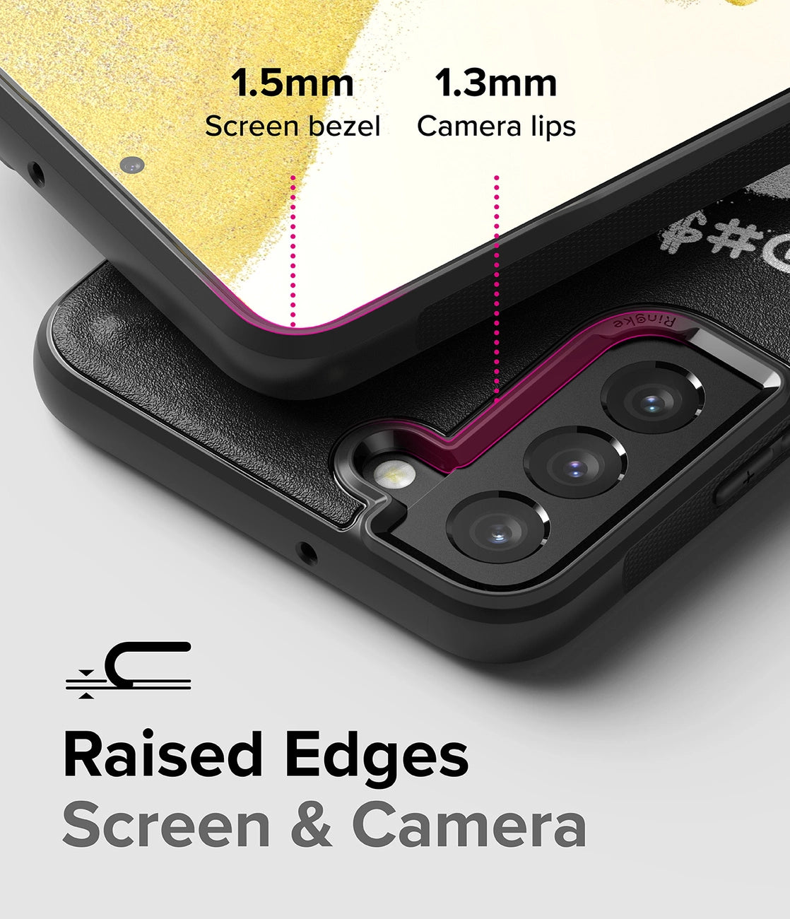 Ringke Onyx Design Durable Cover Case für Samsung Galaxy S22+ (S22 Plus) schwarz (X) ()