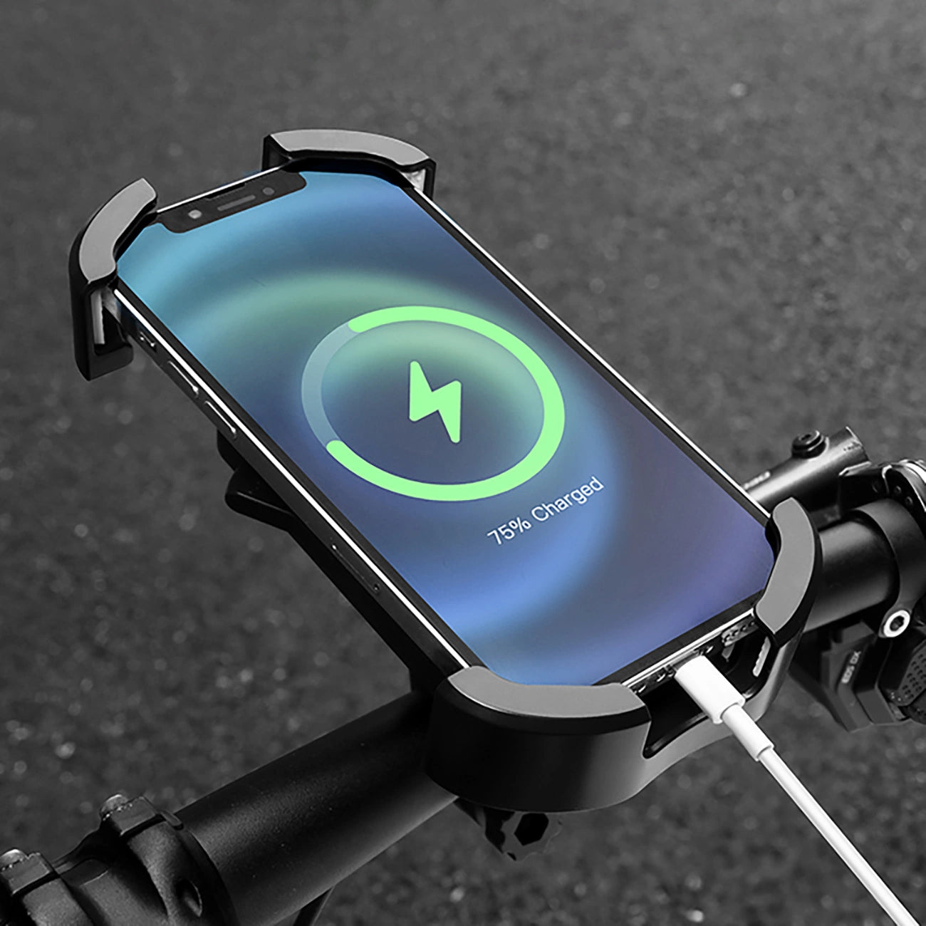 Rockbros 25210032005 Motorradspiegel-Handyhalter – Schwarz