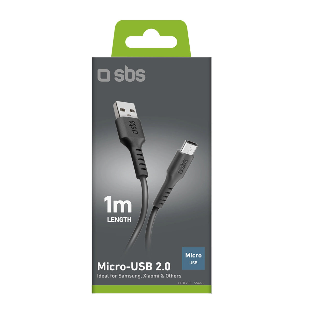 SBS LTHL200 USB-A – Micro-USB-Kabel 1 m – schwarz