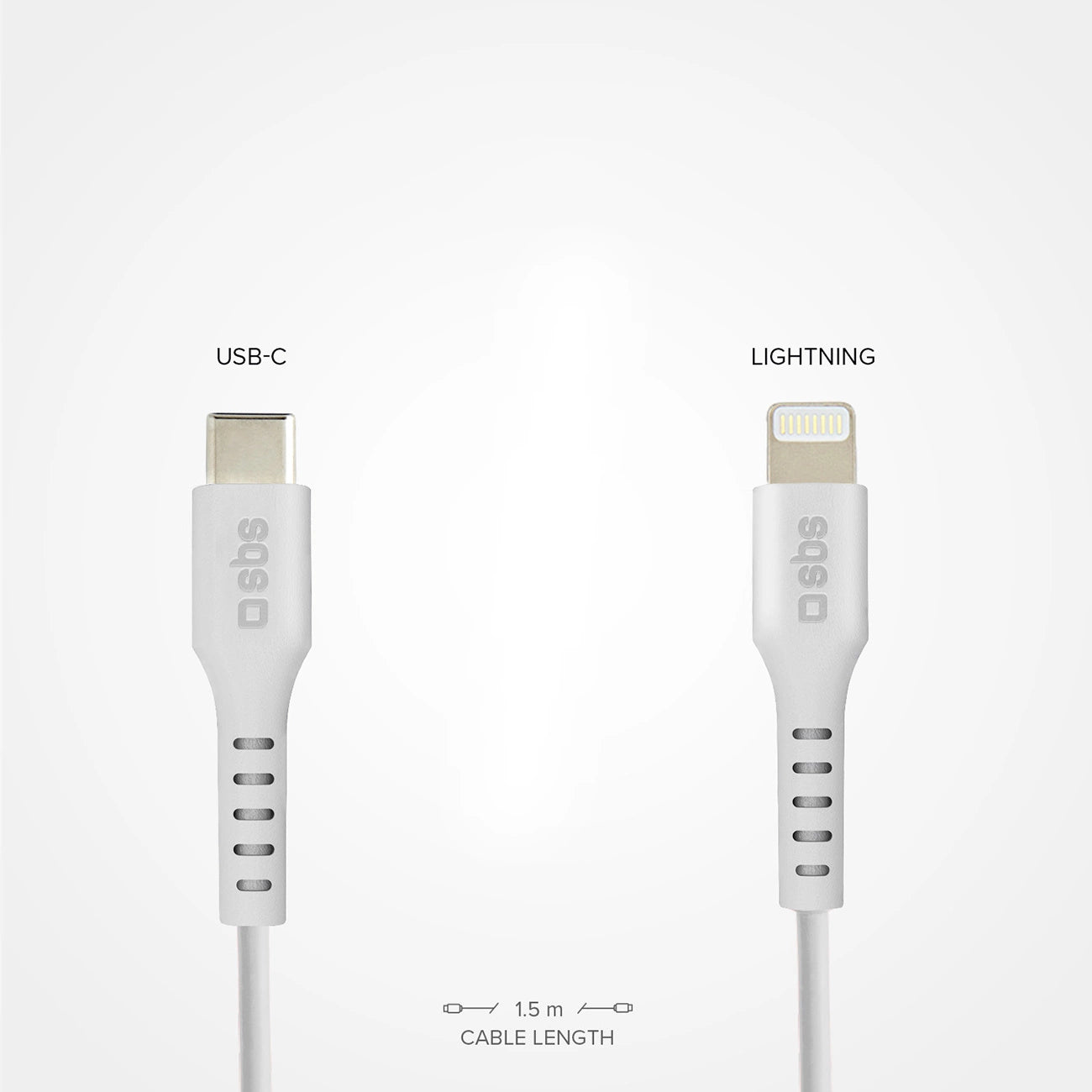 SBS TECABLELIGTC1W USB-C – Lightning Kabel mit MFi-Zertifizierung, 1 m – Weiß