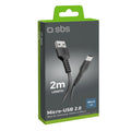 SBS TECABLEMICRO2K USB-A – Micro-USB-Kabel 2 m – Schwarz