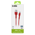 SBS TECABLEMICROC15R USB-A - USB-C-Kabel 1,5 m - rot