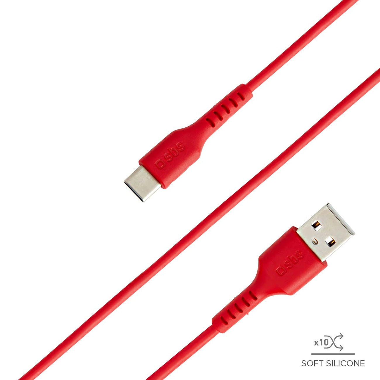 SBS TECABLEMICROC15R USB-A - USB-C-Kabel 1,5 m - rot