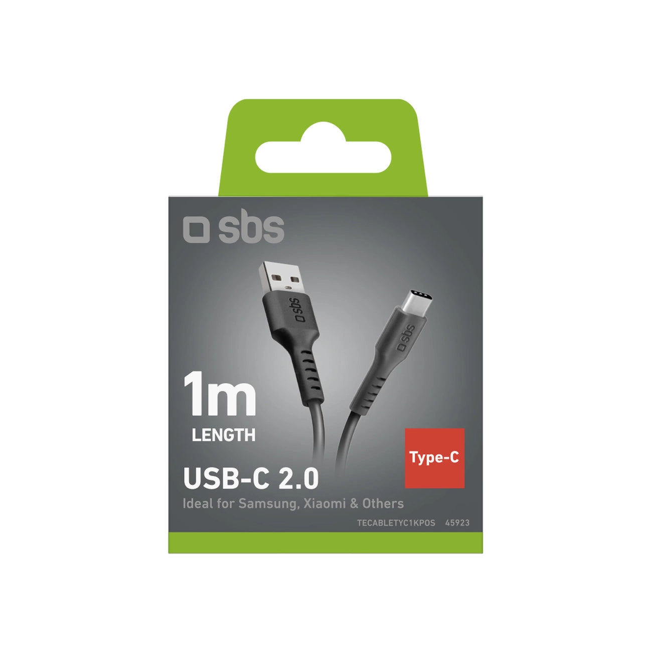 SBS TECABLETYC1KPOS USB-A – USB-C-Kabel 1 m – Schwarz