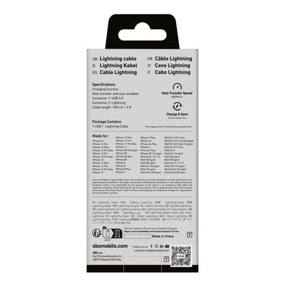 SBS TECABLEUSBIP589A USB-A – Lightning Kabel – blau