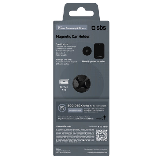 SBS TESUNSUPMAGK Smartphone-Halterung magnetisch, für Lüftungsschlitze - schwarz