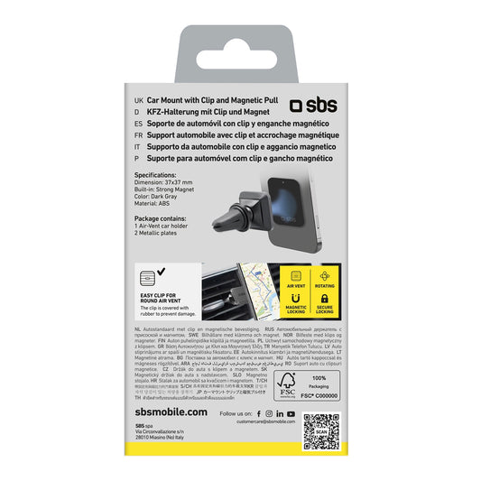 SBS TESUPMAGLCLIP magnetische Smartphone-Halterung – schwarz