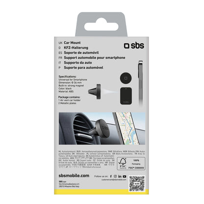 SBS TESUPPUNIVAIRMAG Smartphone-Halterung magnetisch, für Lüftungsschlitze - schwarz