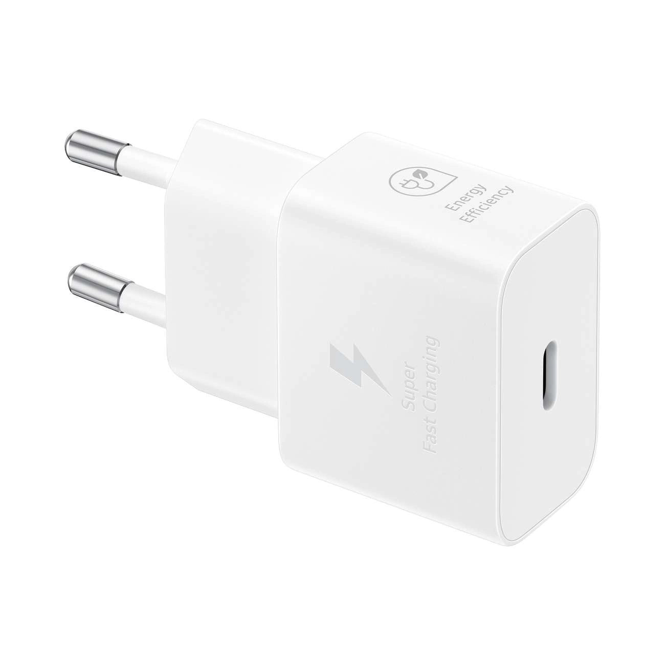 Samsung EP-T2510XWEGEU 25W SFC GaN-Wandladegerät mit USB-C-Kabel – Weiß