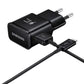 Samsung EP-TA200EBE USB-A 15W Wandladegerät mit EP-DR140ABE USB-A - USB-C Kabel (OOB Bulk - Ersatzverpackung) - Schwarz