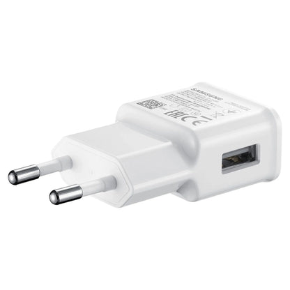 Samsung EP-TA200EWE USB-A 15W Wandladegerät mit EP-DR140AWE USB-A - USB-C Kabel (OOB Bulk - Ersatzverpackung) - weiß