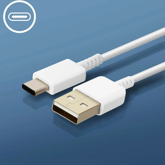 Samsung EP-TA200EWE USB-A 15W Wandladegerät mit EP-DR140AWE USB-A - USB-C Kabel (OOB Bulk - Ersatzverpackung) - weiß