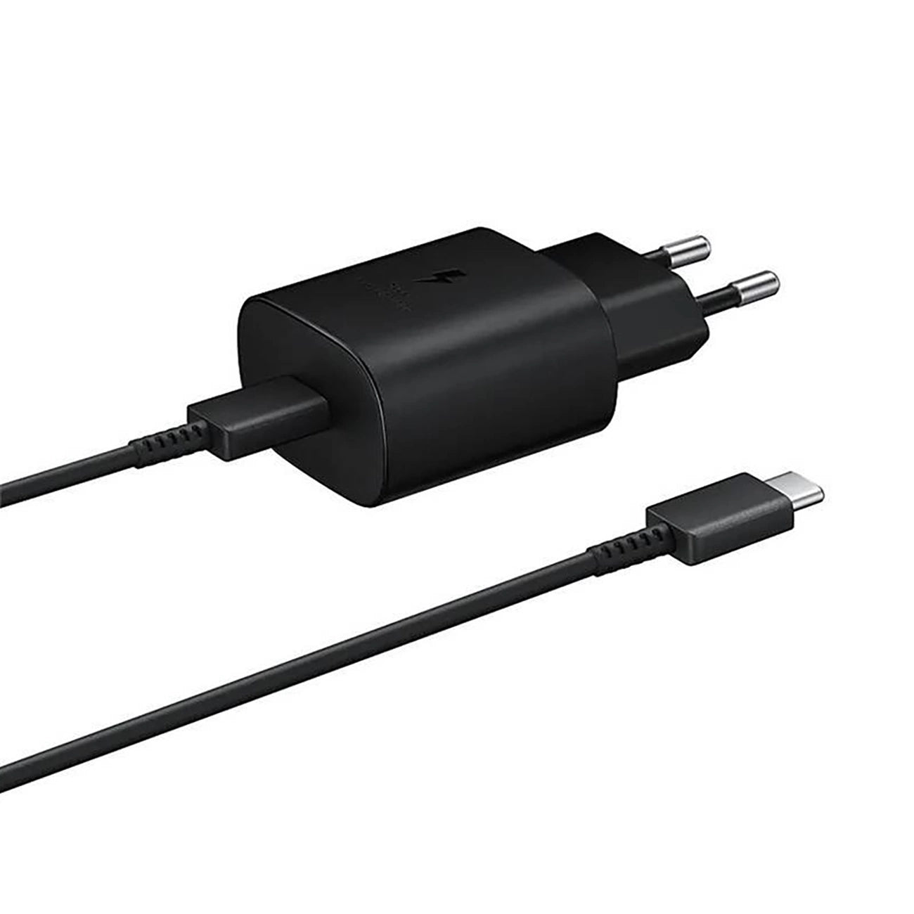 Samsung EP-TA800EBE USB-C-Wandladegerät (25 W, inkl. Ersatzkabel für Samsung EP-DA705BBE USB-C/USB-C-Kabel), Schwarz