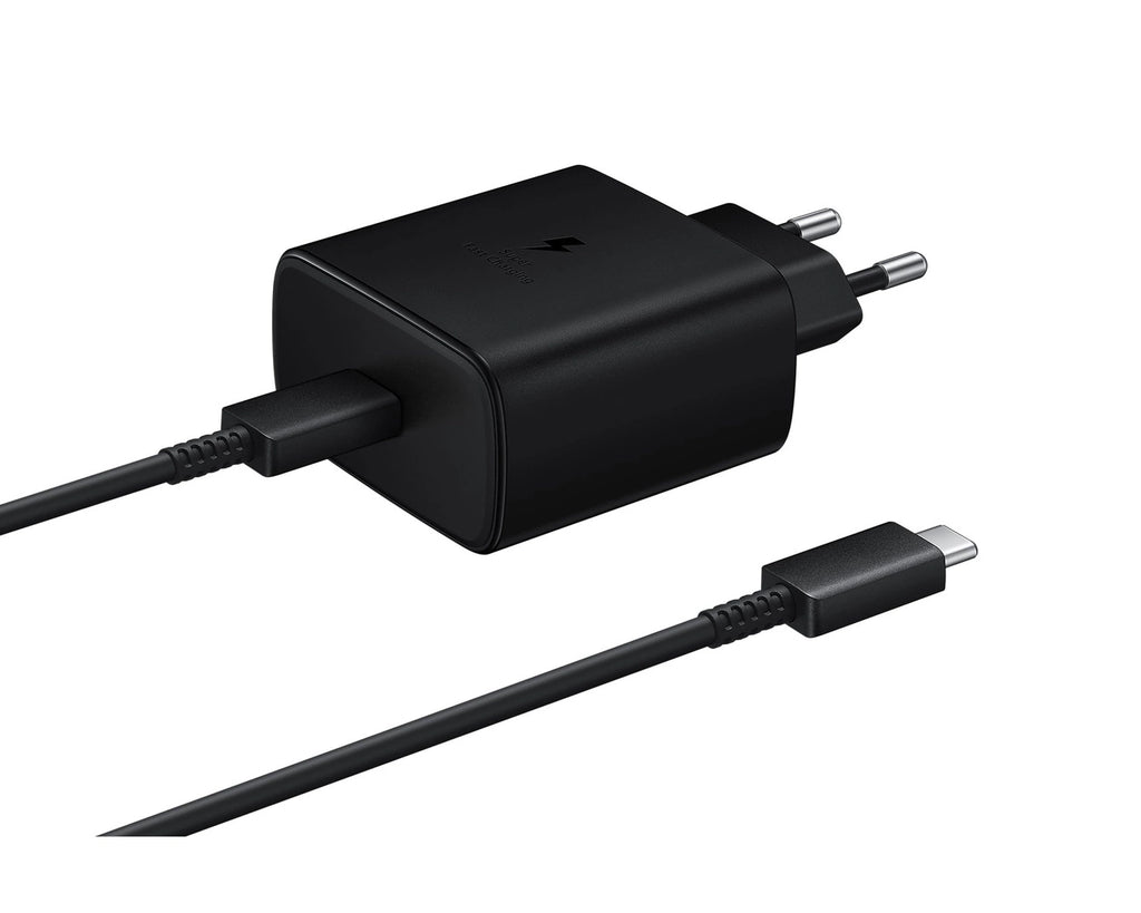 Samsung EP-TA845EWE 45-W-Wandladegerät mit USB-C-Kabel Samsung EP-DW767JWE 45 W 1,8 m (OOB Bulk – Ersatzverpackung) – Schwarz
