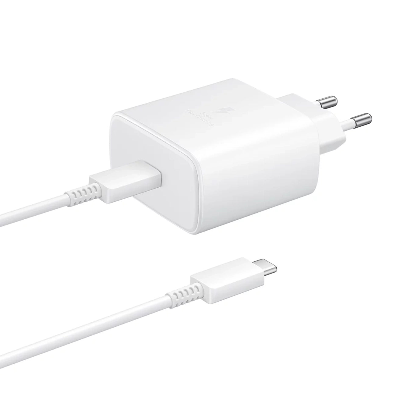 Samsung EP-TA845EWE 45W Wandladegerät mit USB-C-Kabel Samsung EP-DW767JWE 45W 1,8m (OOB Bulk - Ersatzverpackung) - weiß