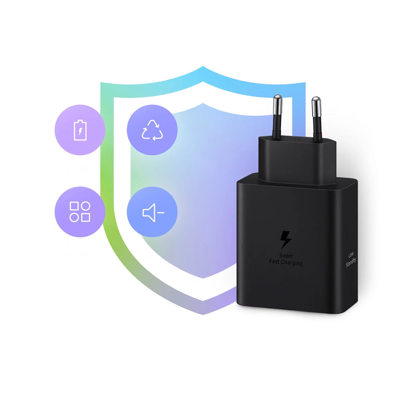 Samsung Power Adapter Duo EP-T5020XBEGEU Netzwerkladegerät 2x USB-C 50W - Schwarz