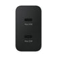 Samsung Power Adapter Duo EP-T5020XBEGEU Netzwerkladegerät 2x USB-C 50W - Schwarz