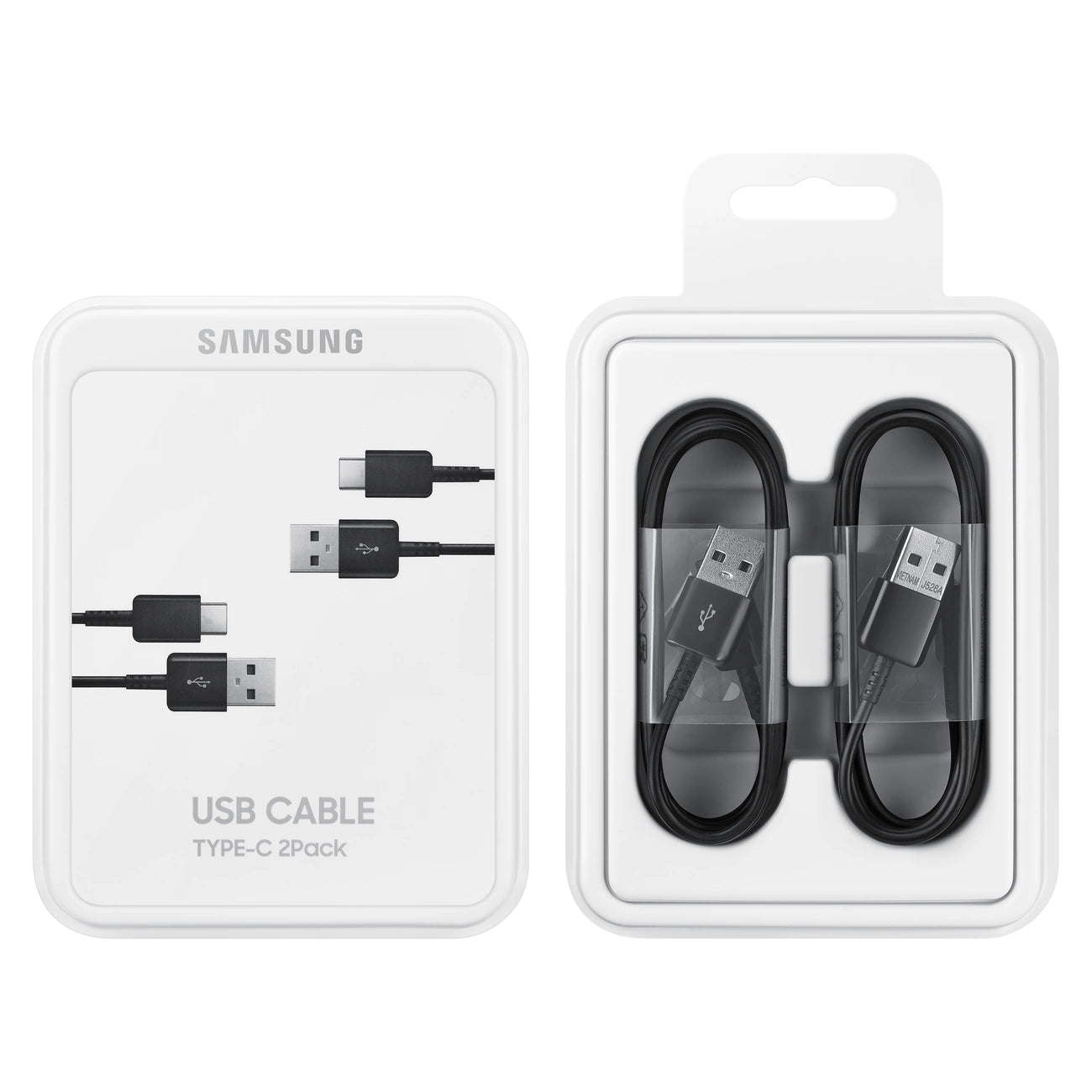 Samsung USB-C-Kabel 480 Mbit/s 5 A 1,5 m (EP-DG930MBEGWW) – Schwarz (2er-Set)