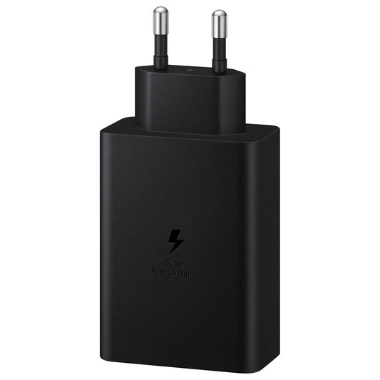 Samsung Wandladegerät 2x USB Type C / USB PPS, Power Delivery PD 65W, QC 3.0, AFC, FCP schwarz (EP-T6530NBEGEU)