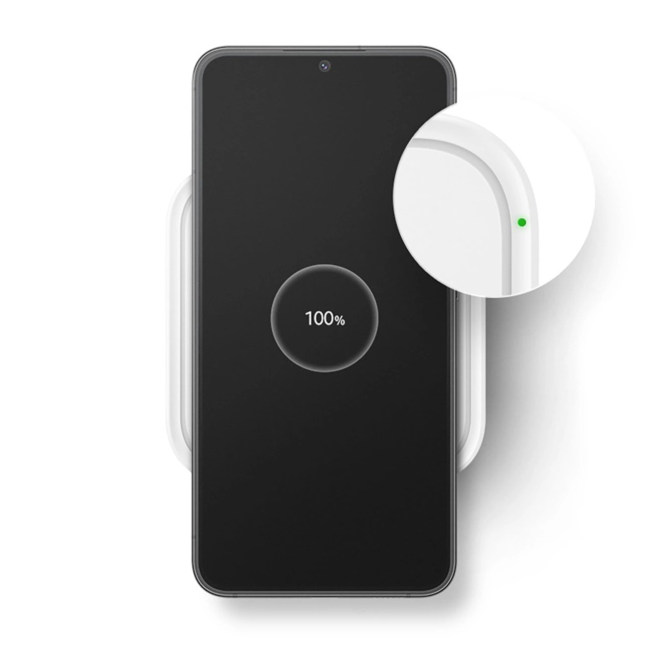 Samsung Wireless Charger Pad EP-P2400TWEGEU 15W induktives Ladegerät - Weiß + Netzladegerät