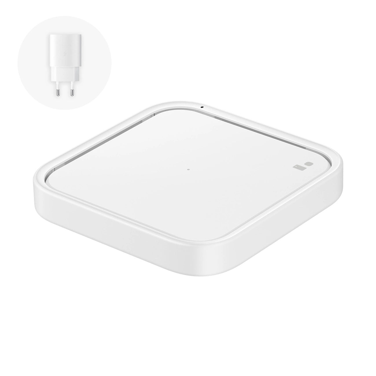 Samsung Wireless Charger Pad EP-P2400TWEGEU 15W induktives Ladegerät - Weiß + Netzladegerät