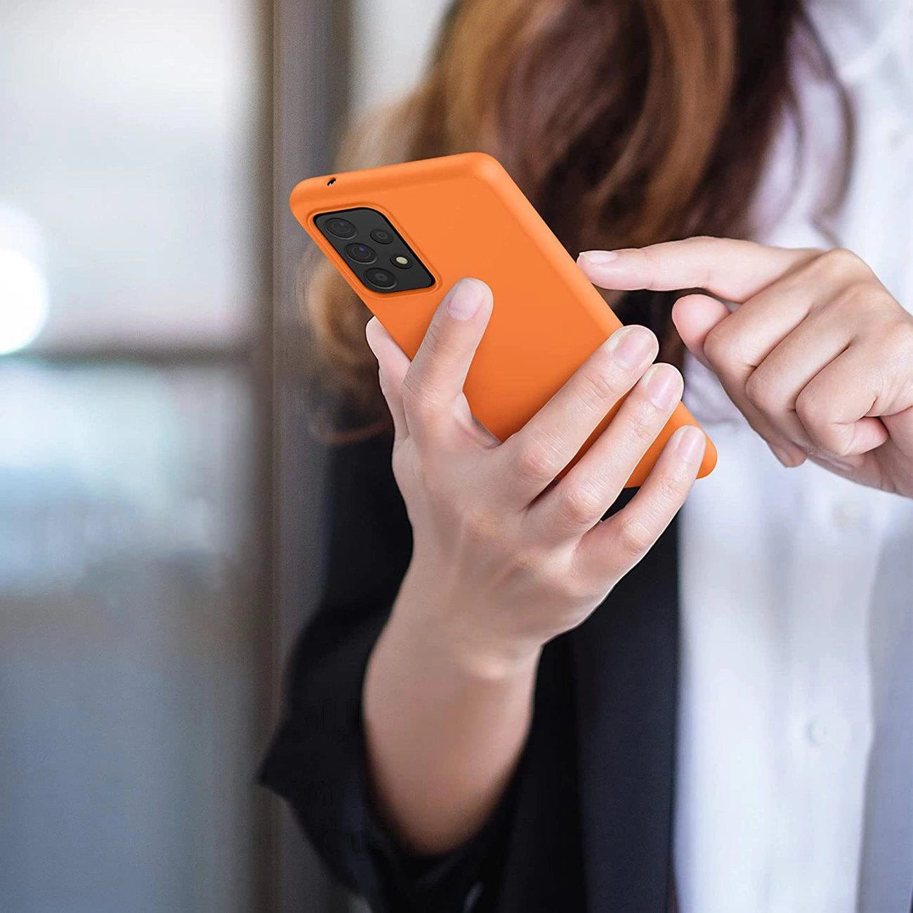 Silicone Case Flexibel Gummi Handyhülle Silikon Schutzhülle für Samsung Galaxy A22 4G rosa