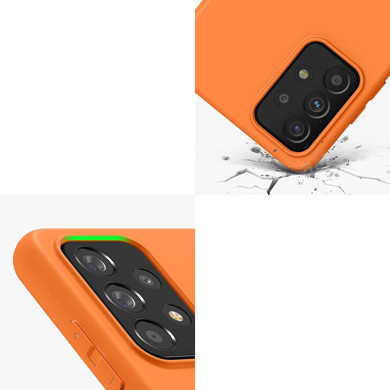 Silicone Case Flexibel Gummi Handyhülle Silikon Schutzhülle für Samsung Galaxy A22 4G rot