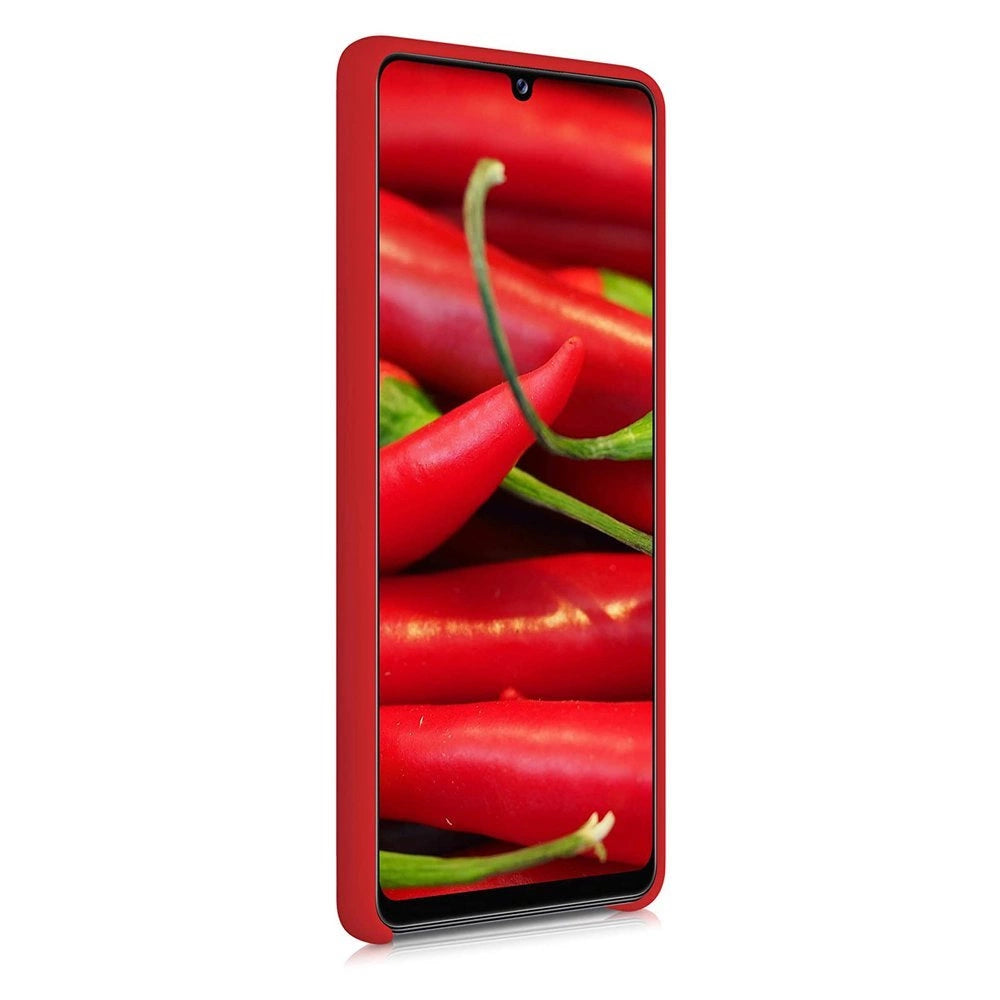 Silicone Case Flexibel Gummi Handyhülle Silikon Schutzhülle für Samsung Galaxy A42 5G rot