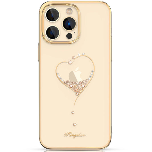 Silikonhülle mit Swarovski-Kristallen Kingxbar Wish Series für iPhone 14 Plus – Gold