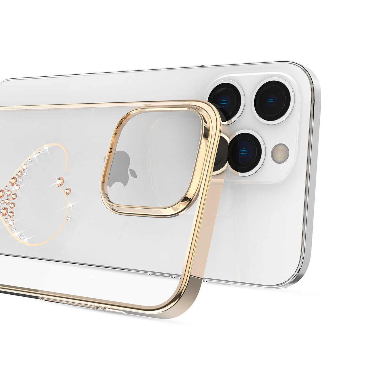 Silikonhülle mit Swarovski-Kristallen Kingxbar Wish Series für iPhone 14 Plus – Gold