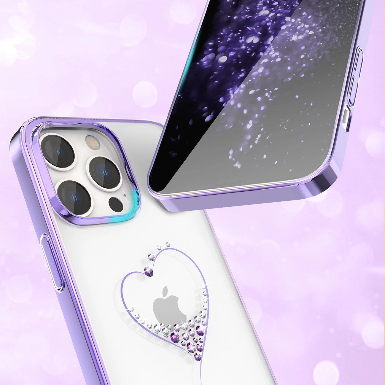 Silikonhülle mit Swarovski-Kristallen Kingxbar Wish Series für iPhone 14 Plus – Lila
