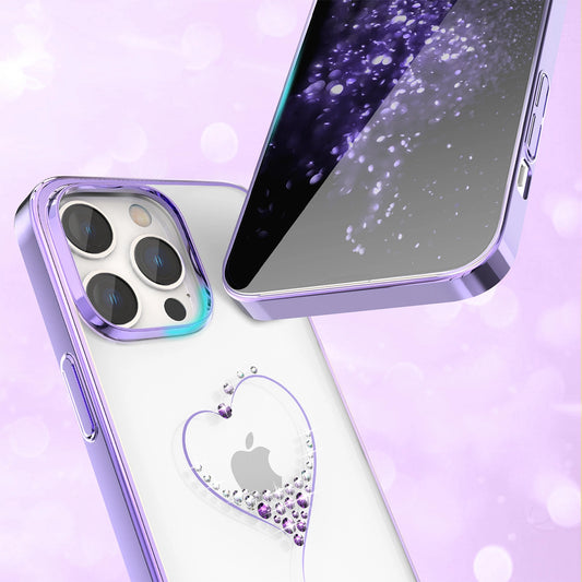 Silikonhülle mit Swarovski-Kristallen Kingxbar Wish Series für iPhone 14 Plus – Lila