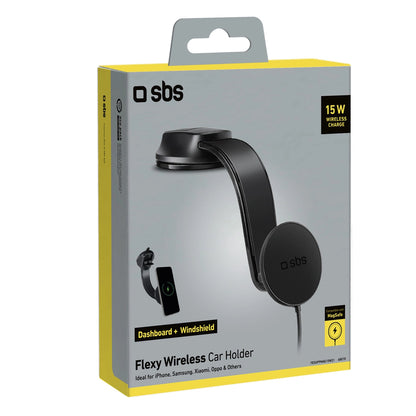 Smartphone-Halterung mit SBS-Induktionsladegerät TESUPPMAG15W2115W kompatibel mit MagSafe – Schwarz