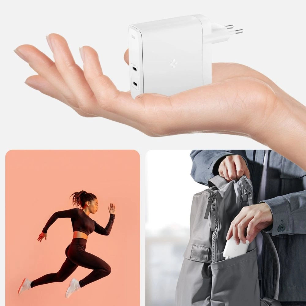 Spigen ArcStation Pro Ladegerät + USB-C 140-W-Kabel – Weiß