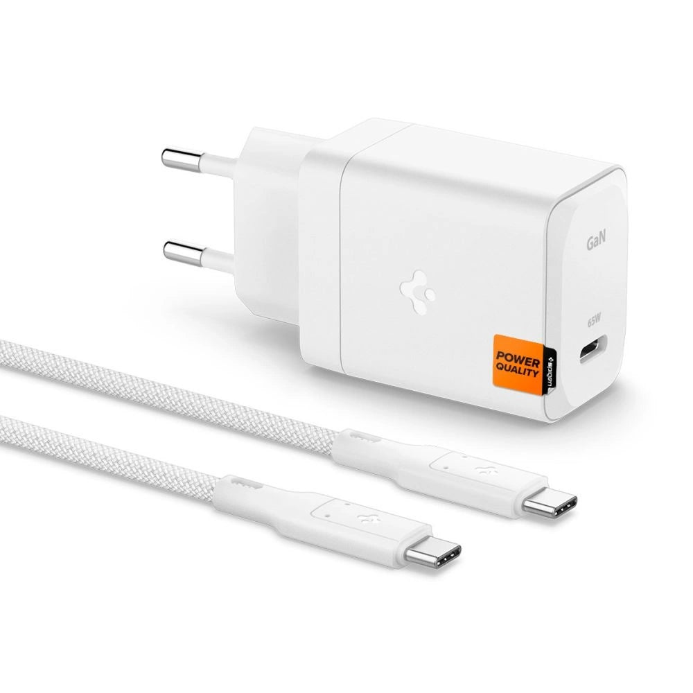 Spigen ArcStation Pro Ladegerät + USB-C 65W Kabel – Weiß